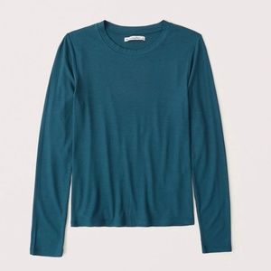 Dark Teal Blue Long Sleeve Shirt